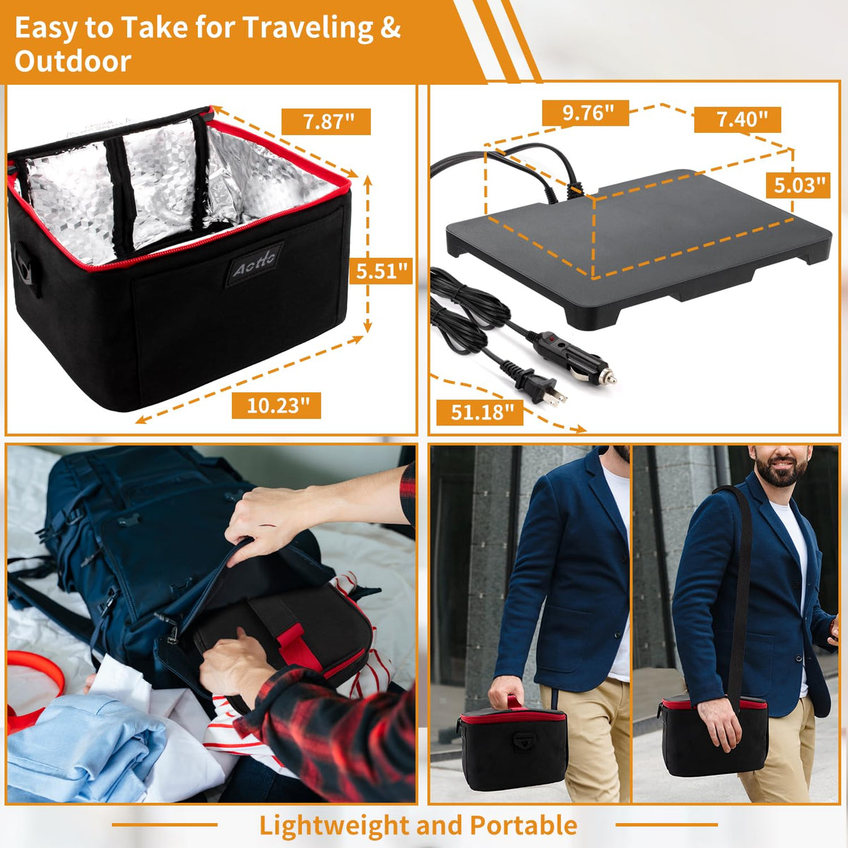 Aotto Portable Oven carrying handle and strap for easy transport