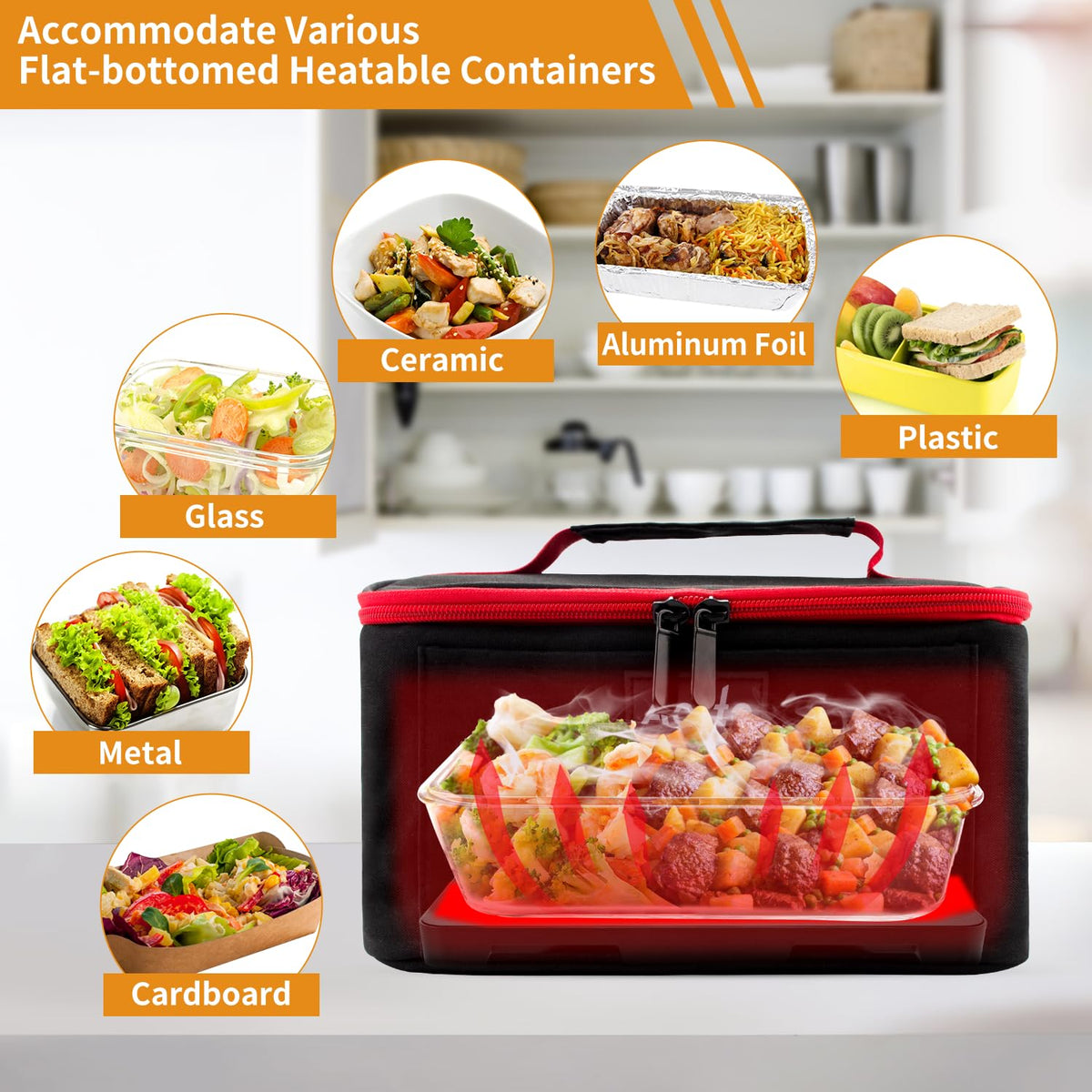Aotto Portable Oven with container compatibility supports flexible meal prep
