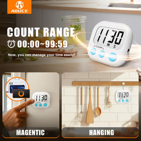 AOUCE timer features loud alarm for precise reminders during meals.