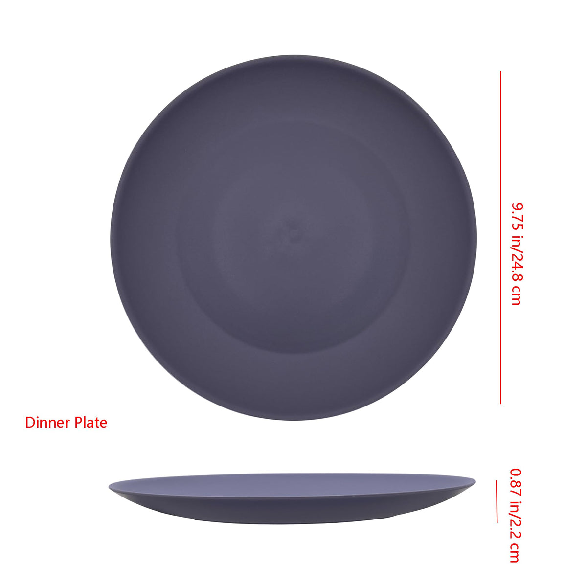 AOYITE BPA-free plastic dinner plates for safe reuse