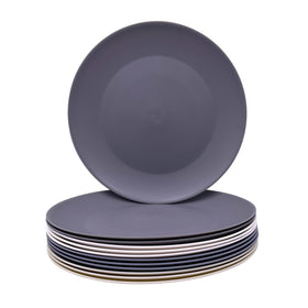 AOYITE 12-piece colorful unbreakable dinner plates for everyday meals