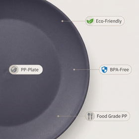 AOYITE dishwasher-safe plastic plates for easy cleanup