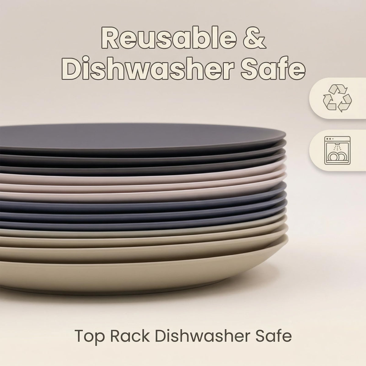 AOYITE microwave-safe dinner plates for quick reheats