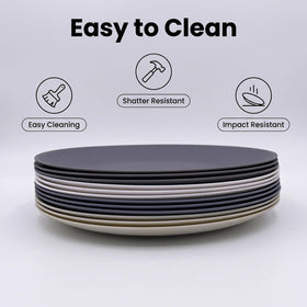AOYITE unbreakable plastic plates, durable for kids and outdoor use
