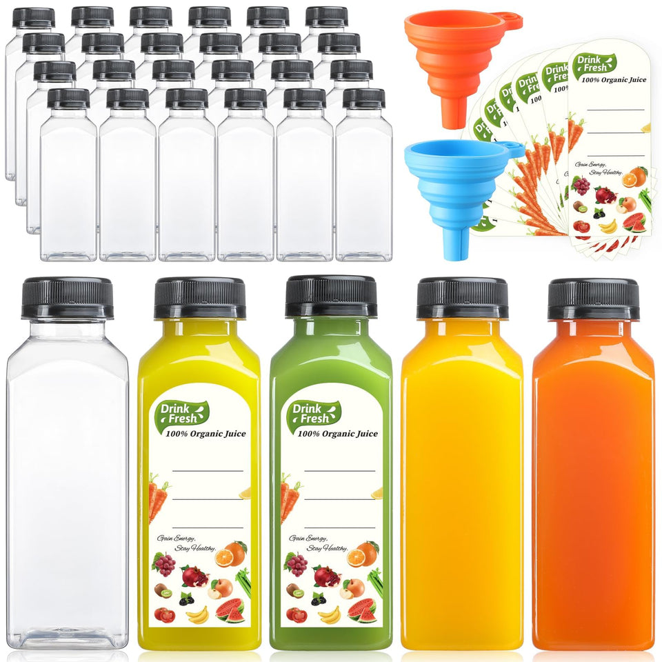 AOZITA 12oz juice bottle with cap for portable, leakproof drinks.