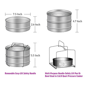 AOZITA 18/8 stainless steel insert, durable and dishwasher safe.