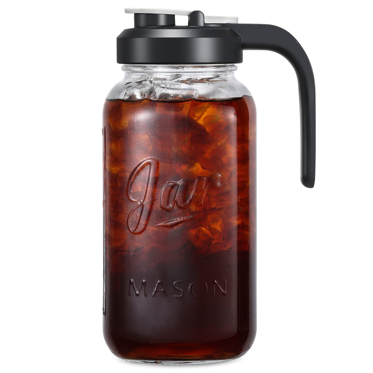 AOZITA 2-quart glass pitcher with lid maintains freshness with a tight seal.