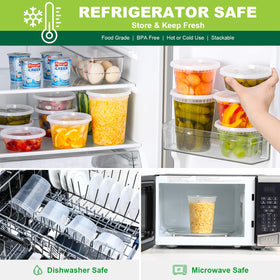 AOZITA freezer-safe deli containers preserve flavors during cold storage.