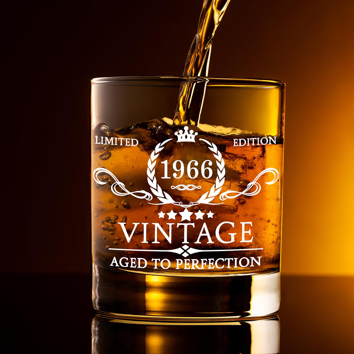 AOZITA glass complements 60th anniversary celebrations with vintage vibe.