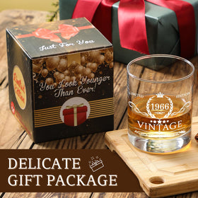 AOZITA 11oz whiskey glass offers crystal clarity for sipping.