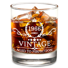 AOZITA 60th birthday glass close-up, showcasing the vintage pattern for milestone celebrations.