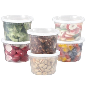 AOZITA 64-set 16oz deli containers with lids for organized meal prep