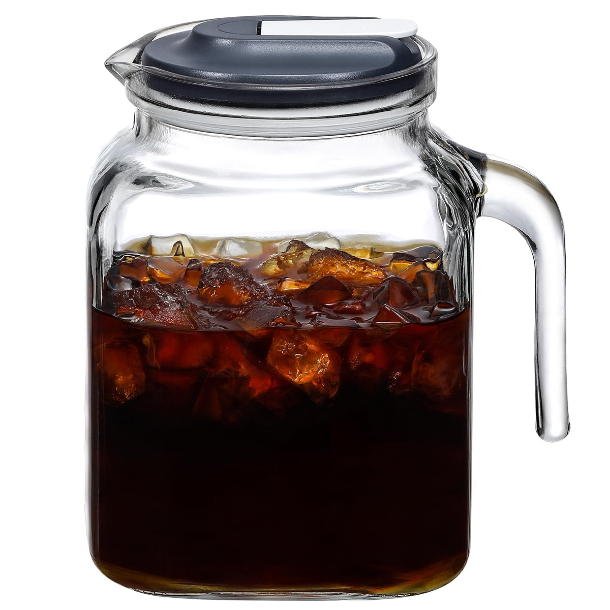 AOZITA 68 oz seal pitcher with lid and spout for leak-free fridge storage