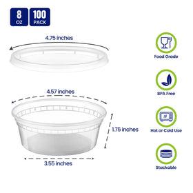 AOZITA airtight deli containers with lids for secure takeout