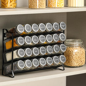 AOZITA airtight metal lids protect spices from moisture and dust.