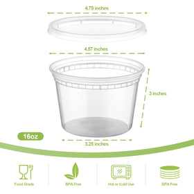AOZITA airtight lids with deli containers keep food fresh and spill-free