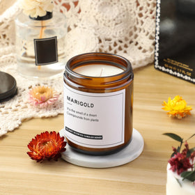 AOZITA amber jars used for spice storage with clear labeling and easy access.