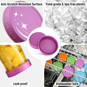 AOZITA ball regular mouth green lid adds color and seal for fridge jars.