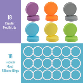 AOZITA ball regular mouth grey lid for organized pantry storage.