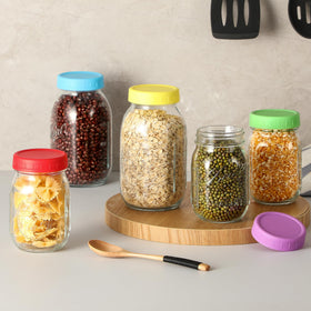 AOZITA ball regular mouth yellow lid enables quick identification and sealing.