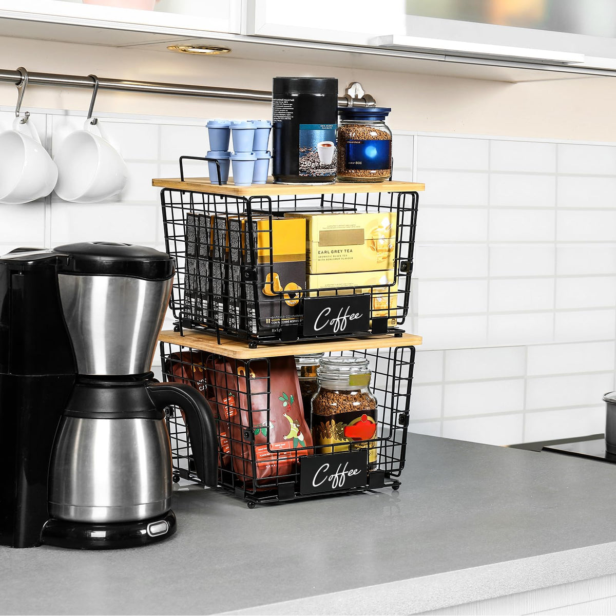 AOZITA durable wire basket construction resists rust.