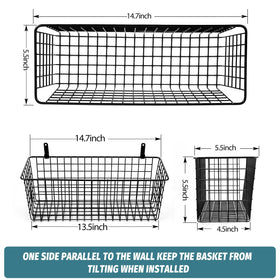 AOZITA wall-mounted baskets add organization to bathrooms and pantries with modern look.