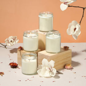 AOZITA candle-making jar with thick glass, resistant to heat during homemade candle projects.