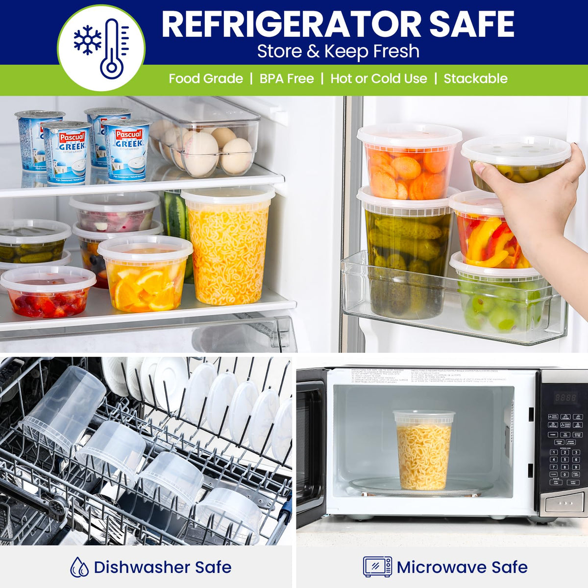 AOZITA deli containers microwave-safe for quick reheats
