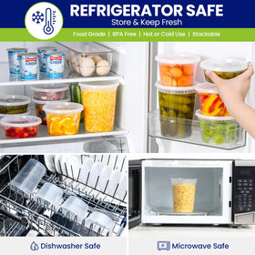 AOZITA deli containers microwave-safe for quick reheats