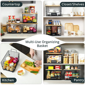 AOZITA detachable bamboo board provides a stable top surface for items.