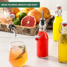 AOZITA dishwasher-safe glass bottle—easy cleanup after brewing or syrups.