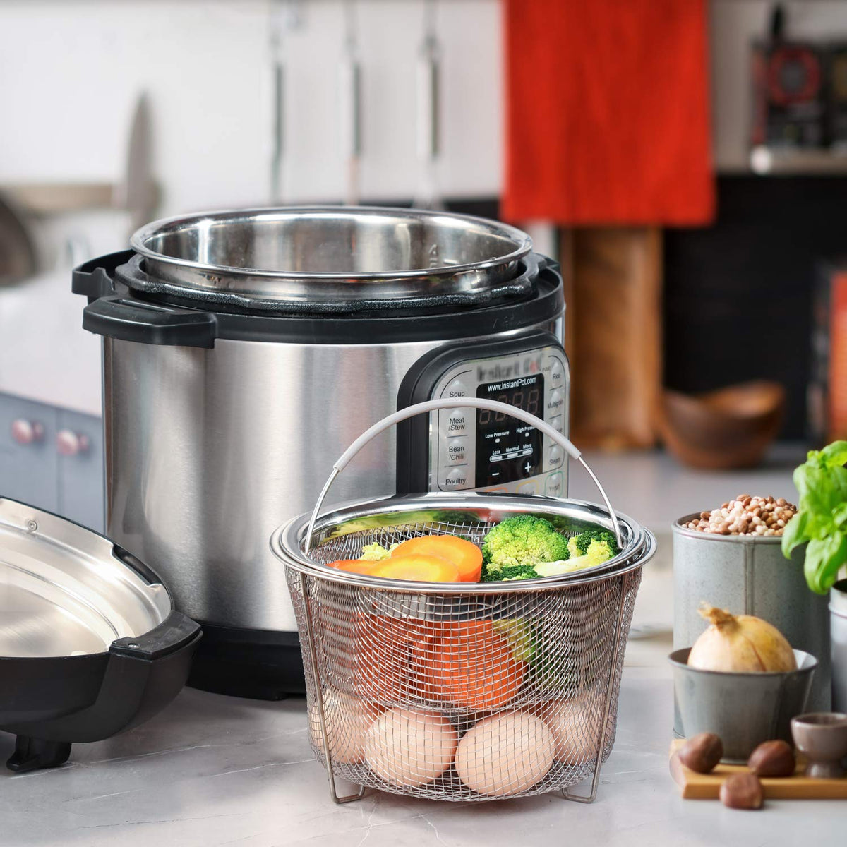AOZITA dishwasher safe steamer simplifies cleanup after meal prep