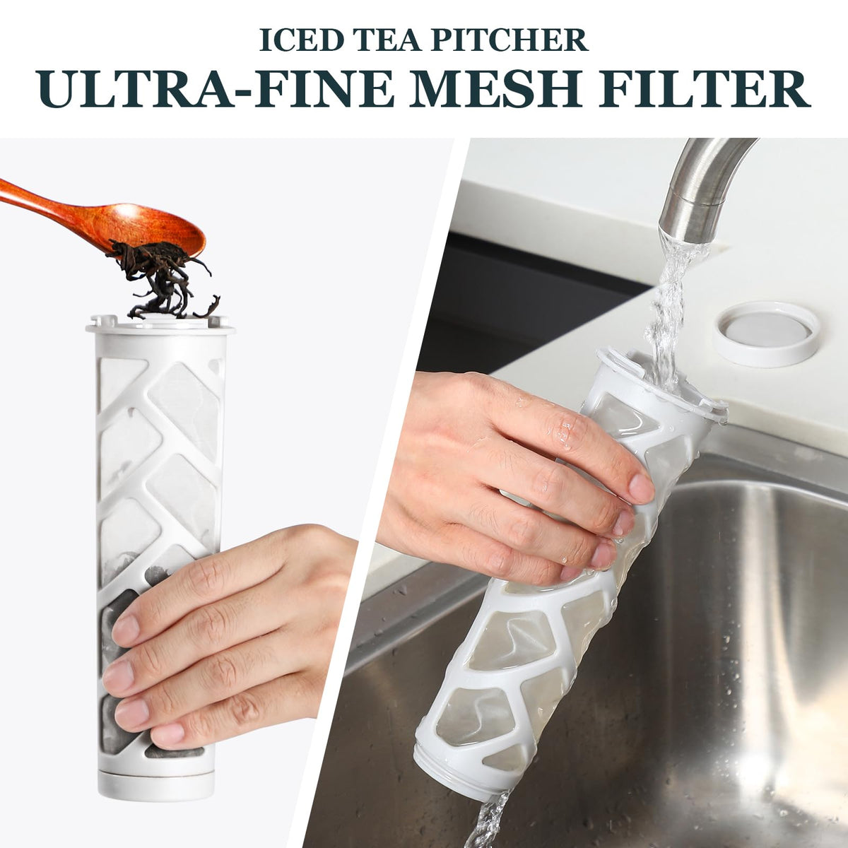AOZITA fine-mesh infuser for clear tea and cold brew