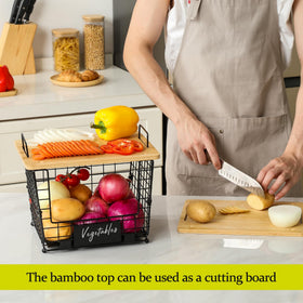 AOZITA food-safe coated wire basket keeps items safe and clean.