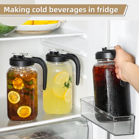 AOZITA fridge-safe pitcher keeps drinks cold at home.