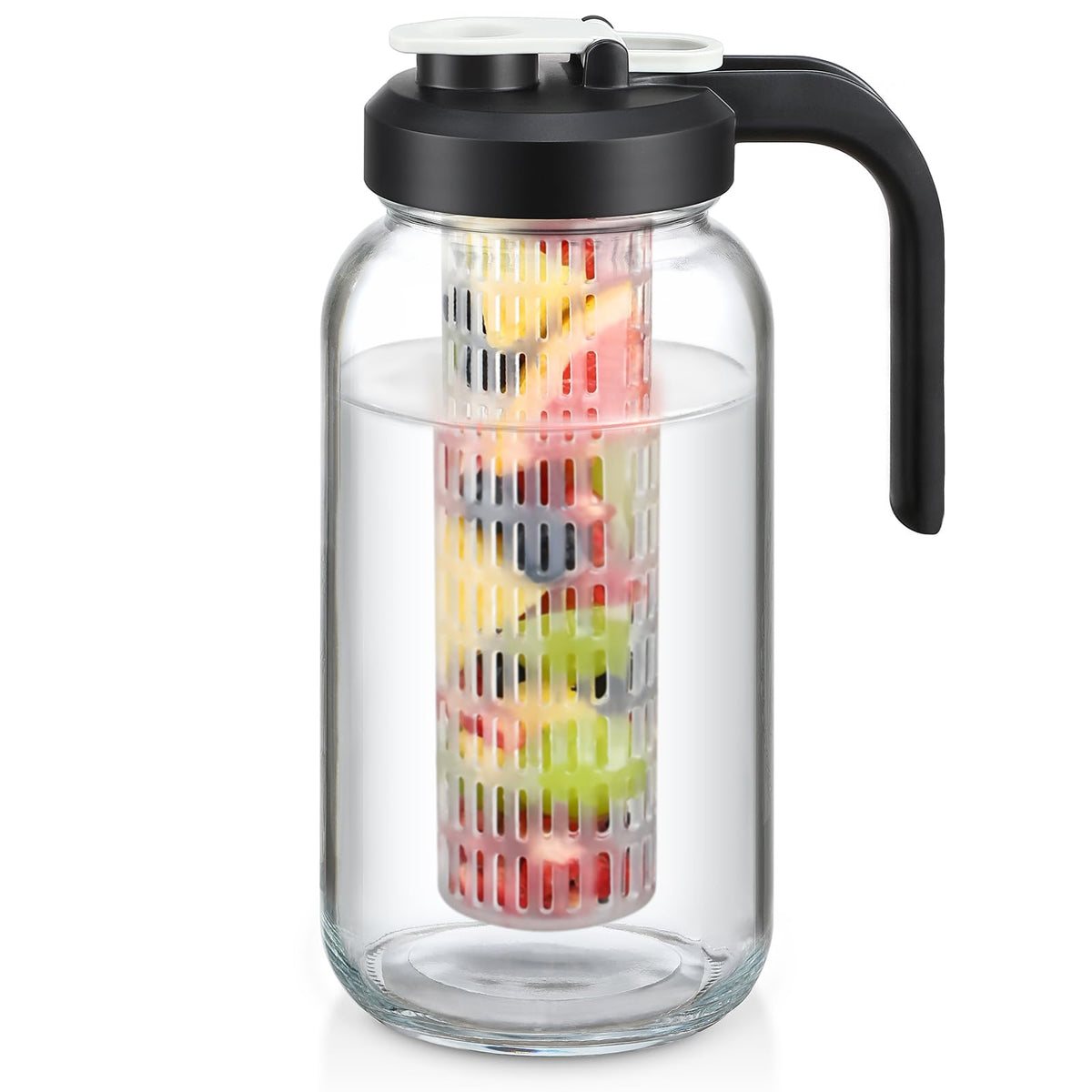 AOZITA heavy-duty mason jar infuser pitcher with clear infuser for fresh flavors.