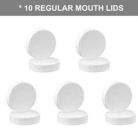AOZITA kitchen storage lids in white plastic for canning and organization.