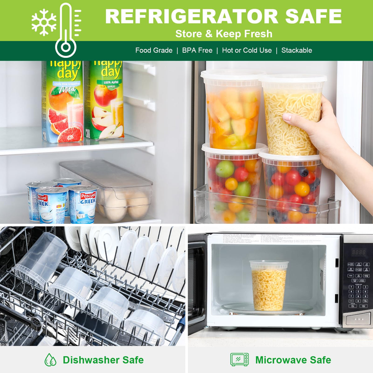 AOZITA leakproof soup containers prevent spills during transport
