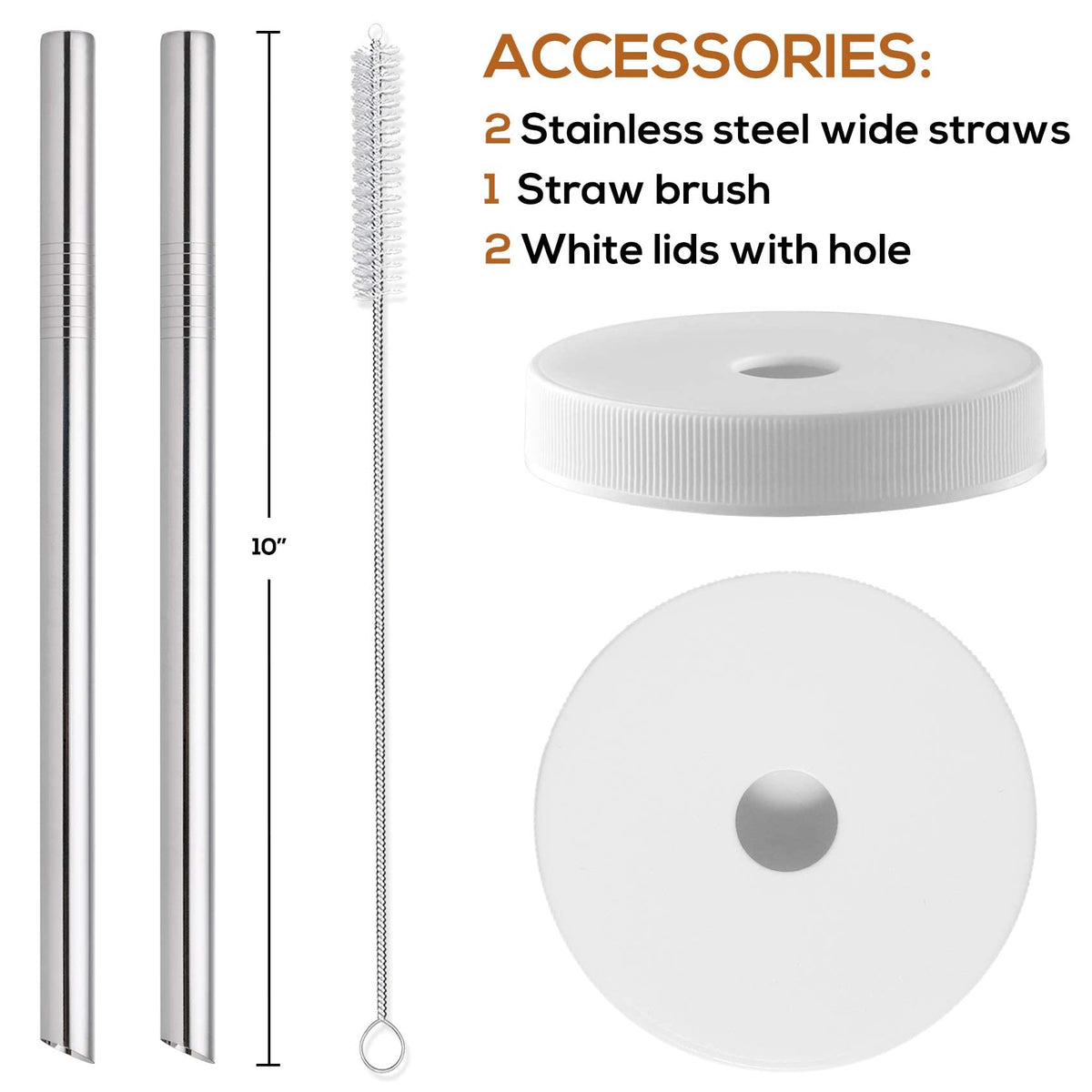 AOZITA lids with hole for easy sipping on the go