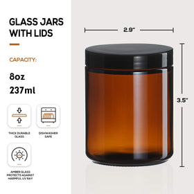 AOZITA metal lid for candle jars provides secure burn-safe closure.