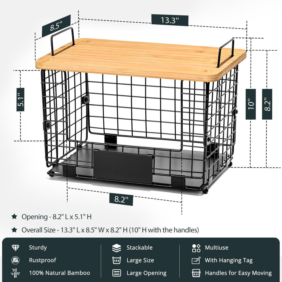 AOZITA multi-use organizer suitable for kitchen, pantry, and under-sink storage.