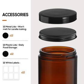 AOZITA plastic lid for storage jars ensures easy everyday seal.