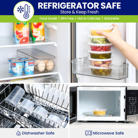 AOZITA stackable deli containers for organized fridge storage