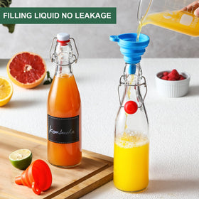 AOZITA silicone funnels simplify filling without spills during bottling.