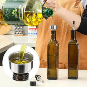 AOZITA stainless steel funnel for neat refills and spills prevention.