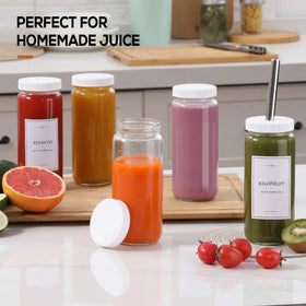 AOZITA stainless steel wide straws ideal for smoothies and tea