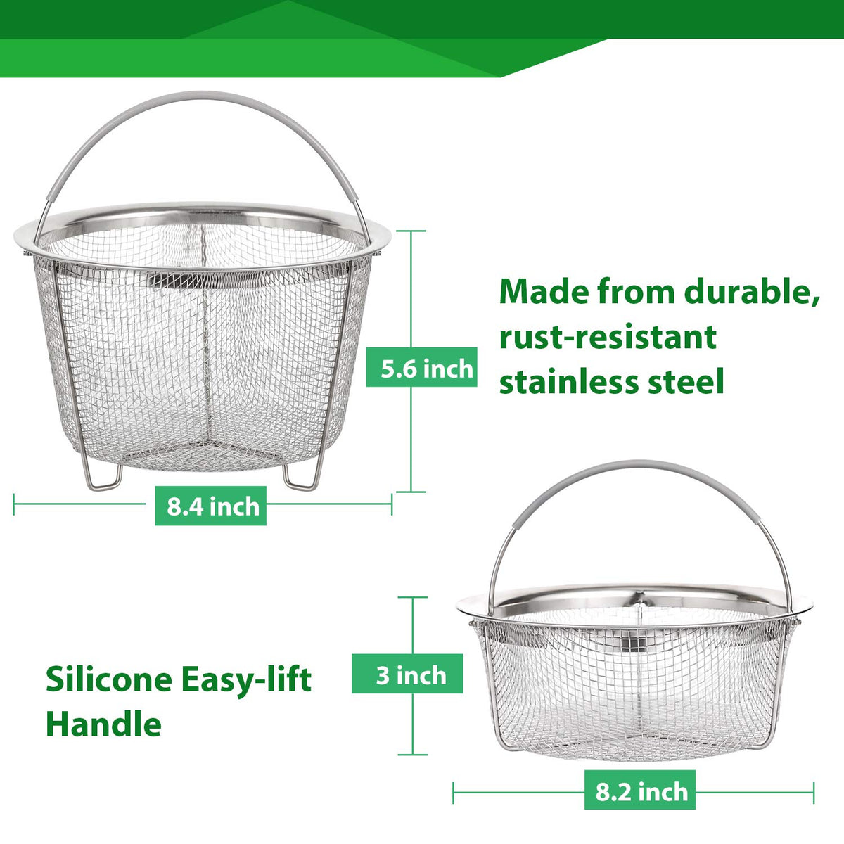 AOZITA steamer with silicone handles prevents burns during removal