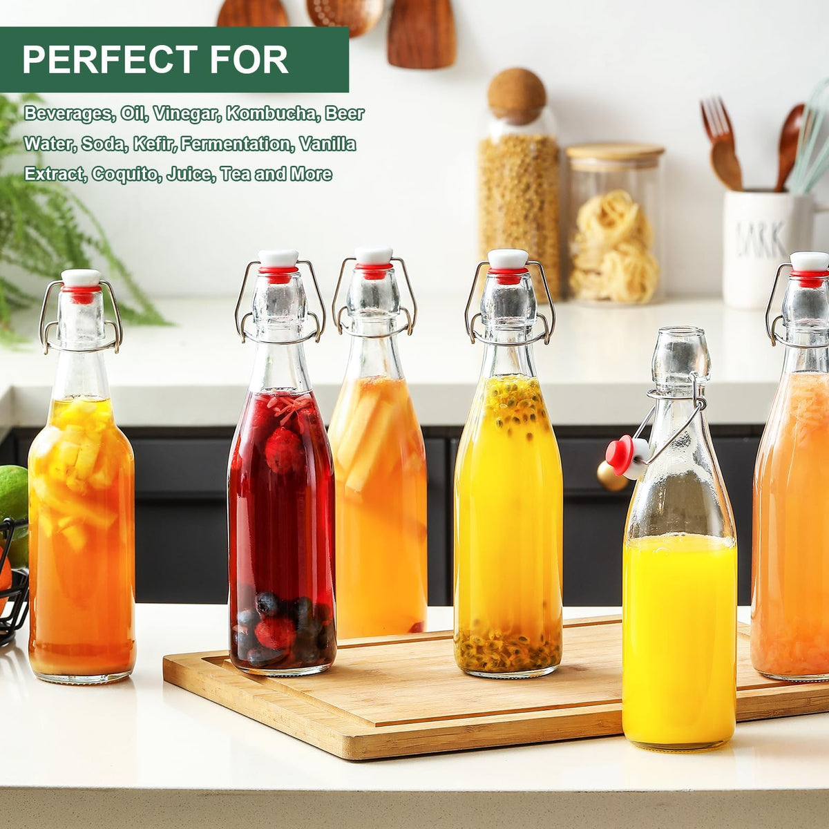 AOZITA thick glass bottles withstand hot and cold environments for various drinks.