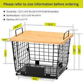AOZITA basket includes tag and liner for simple labeling.
