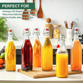 AOZITA versatile bottles for storing syrups, juices, sodas, or spirits